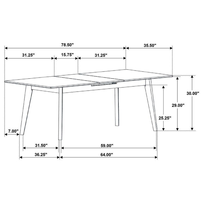 Crestmont - Extension Dining Table Faux Marble - Black