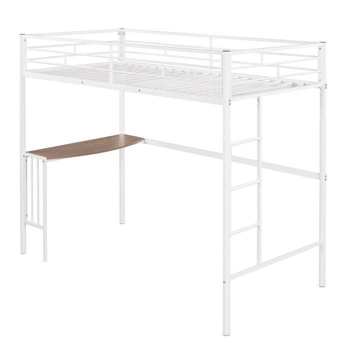 Bunk Bed With Desk, Ladder And Quality Slats For Bedroom