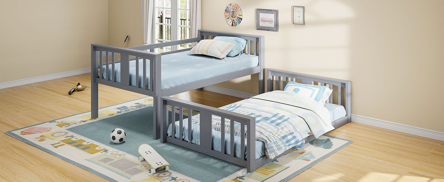 Solid Construction Bunk Bed & Ladder