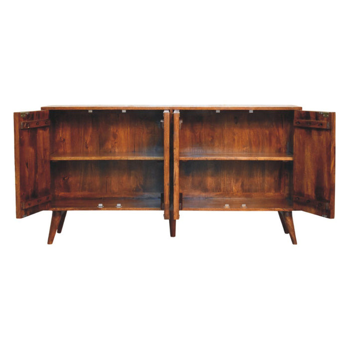 Solis - Carved 4 Door Sideboard - Brown