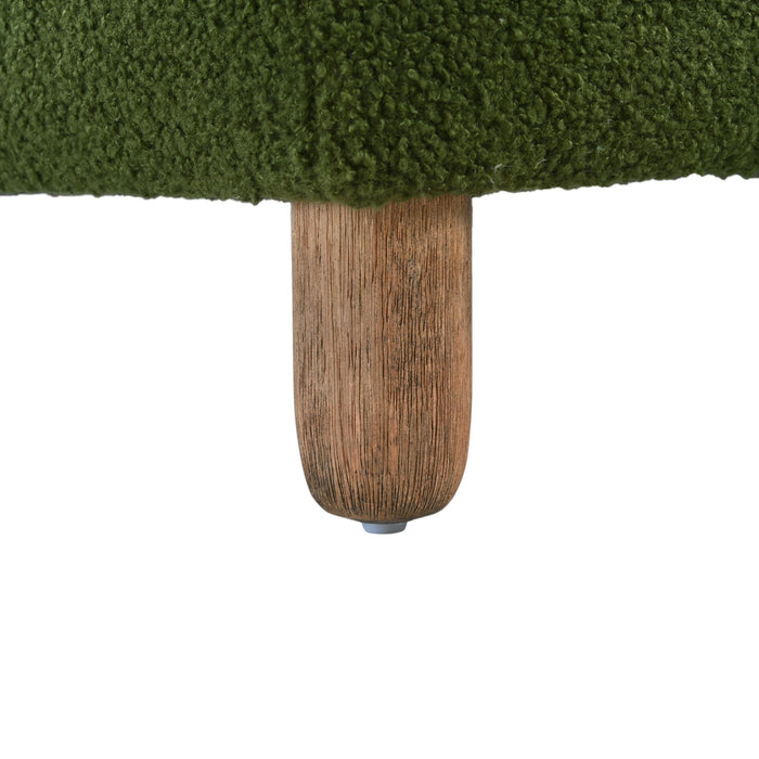 Contemporary Ottoman With Foam Cushion And Durable Upholstery