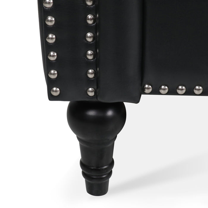 Traditional Square Arm Removable Cushion 3 Seater Sofa