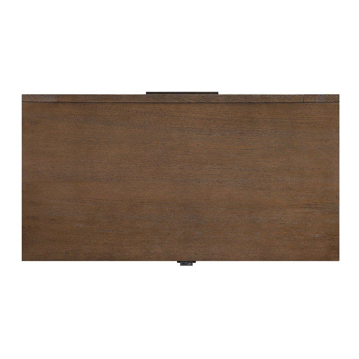 Leanna - Nightstand With Wood Top - Brown Oak