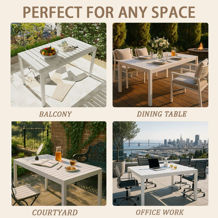 4 Pack Lounge Chair Set With Long Table