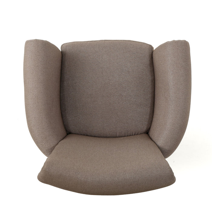Elegant Club Chair With Nailhead Trim And Birch Wood Legs