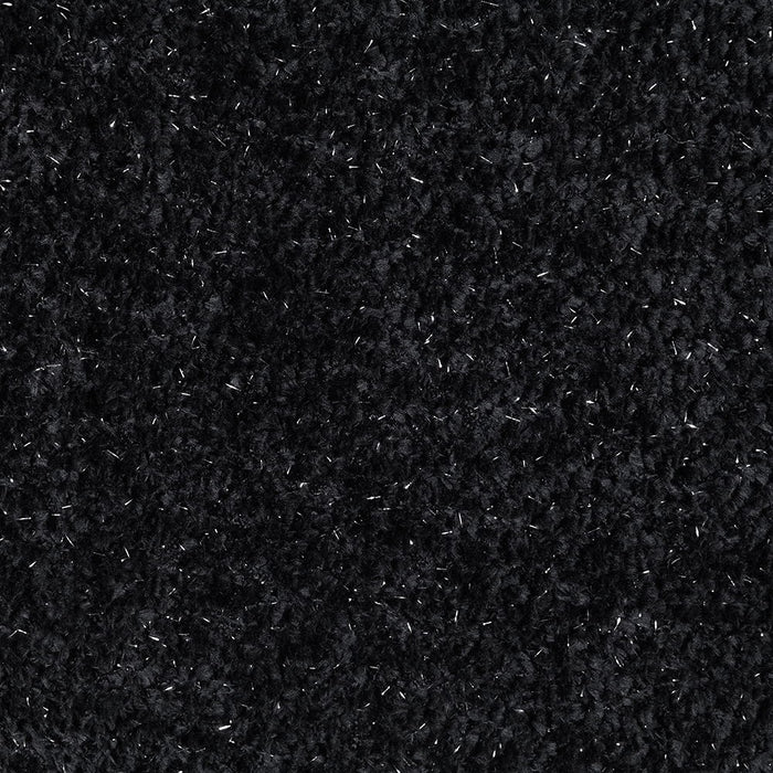 Lucifer - Sectional Sofa With 3 Pillows - Black Shimmer Chenille