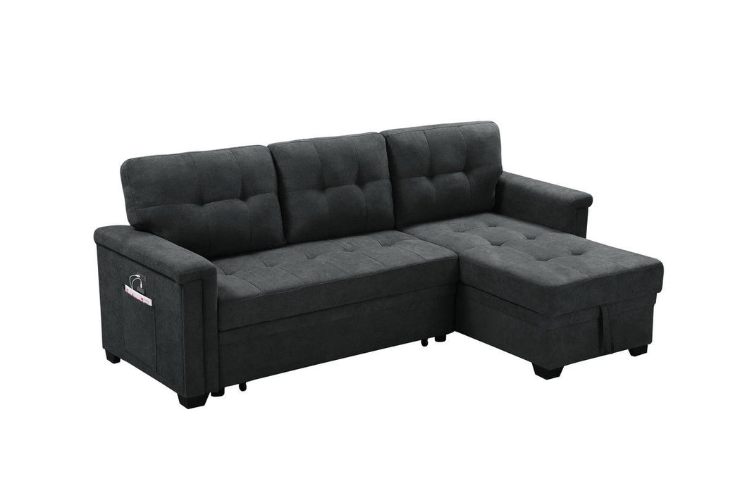 Kinsley - Sleeper Sectional Sofa Chaise With USB Charger And Tablet Pocket