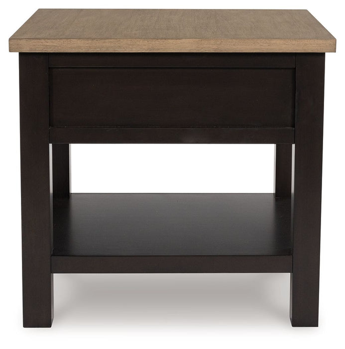 Drazmine - Rectangular End Table - Brown