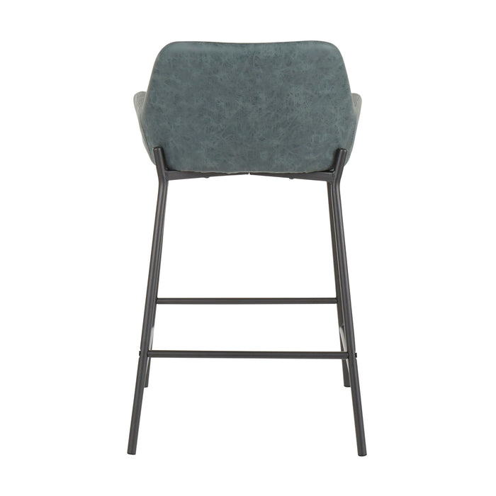 Daniella - Industrial Fixed Height Counter Stool (Set of 2)