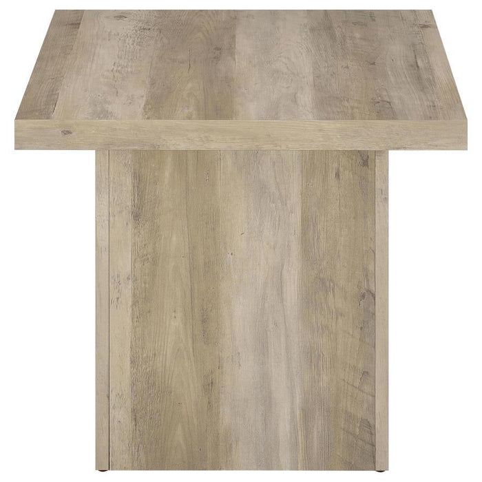 Devar - Square Engineered Wood End Table - Distressed Pine