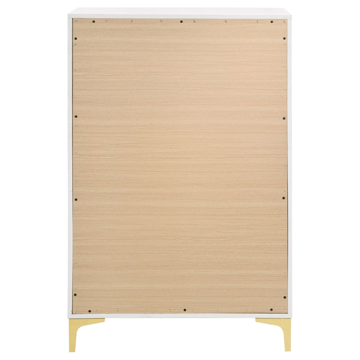 Karena - Rectangular 5 Drawer Chest - White