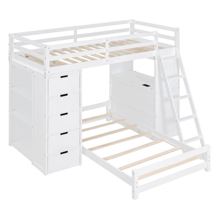 Bunk Bed With LED Light And USB Ports