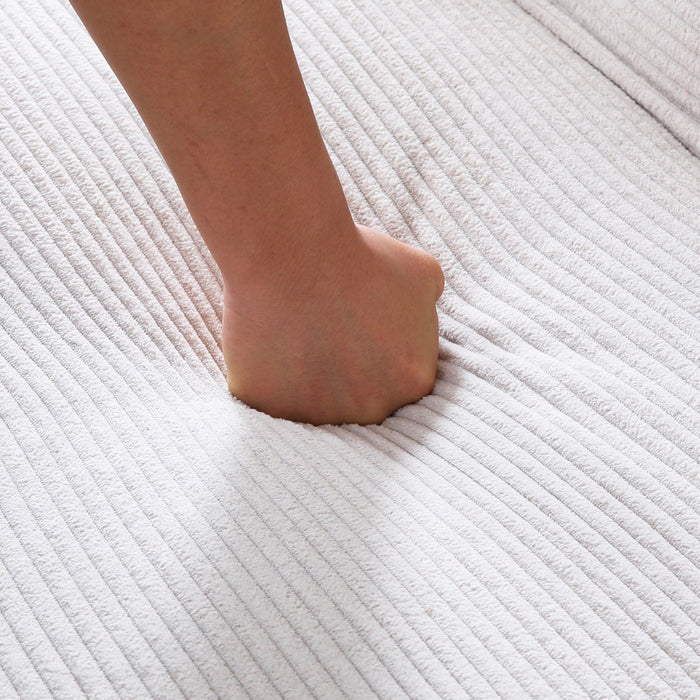 Versatile Corduroy Sofa Bed With Solid Wood Frame