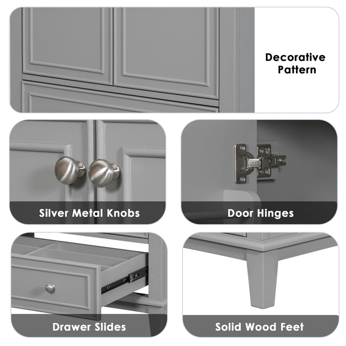 Modern Bathroom Vanity Base Only With Doors And Drawer