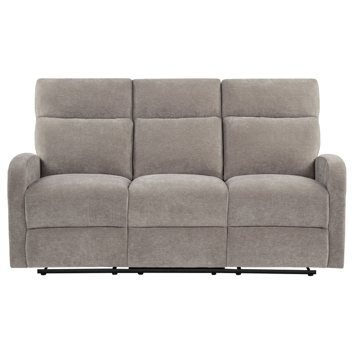 Hamilton Chenille Manual Reclining Sofa Sand