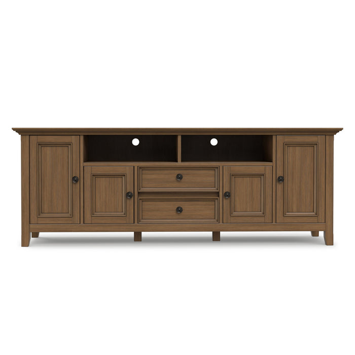 Amherst - Wide TV Media Stand - Rustic Natural Aged Brown