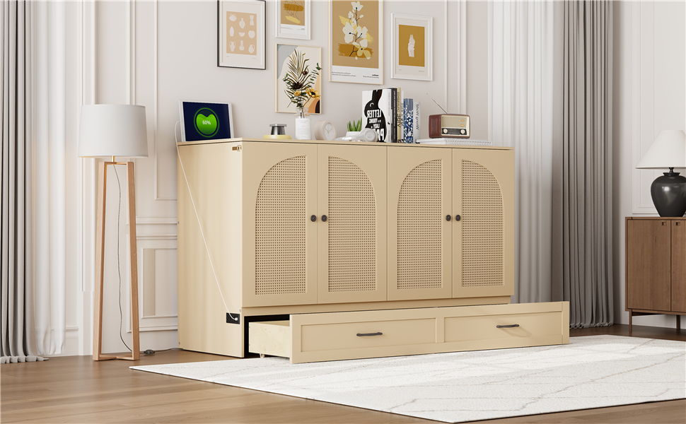 Murphy Bed With Large Drawers