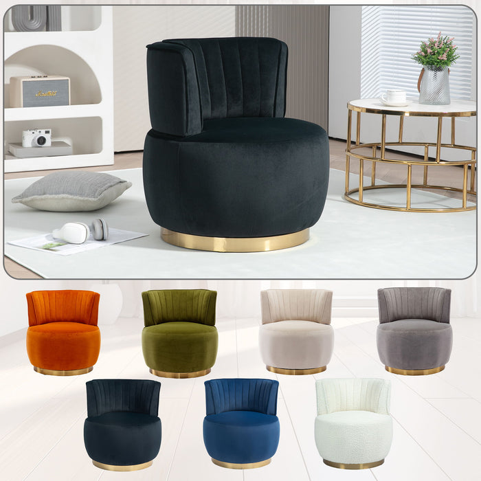 360 Degree Swivel Cuddle Barrel Accent Sofa Chair