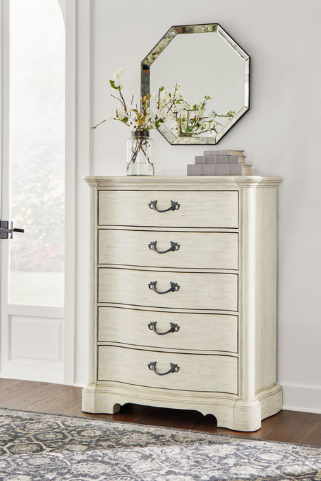 Arlendyne - Five Drawer Chest - Antique White