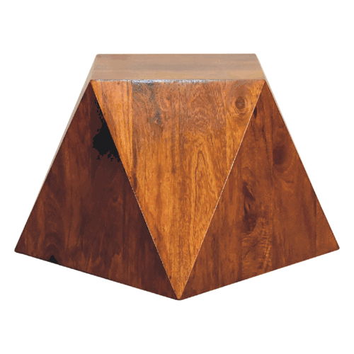 Abstract End Table - Chestnut