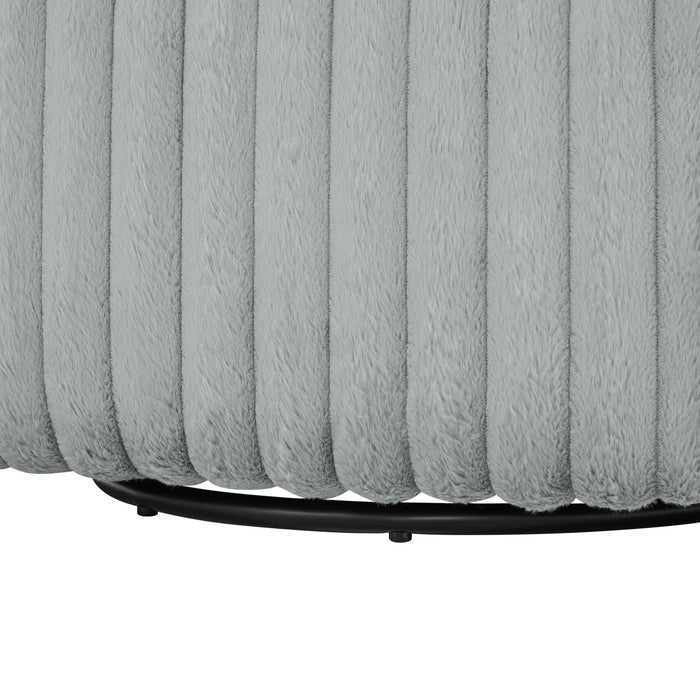 Alexa Barrel Swivel Chair - Gray