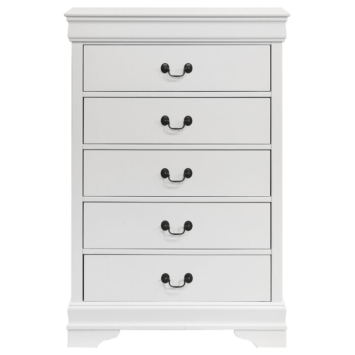 5 Drawer Bedroom Chest - White
