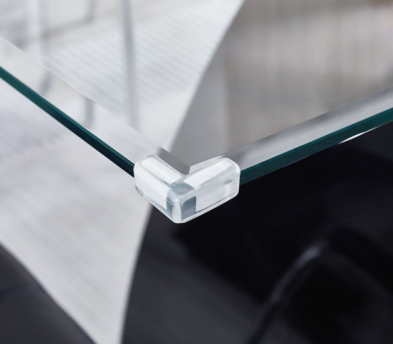 Stylish Dining Room Table, Luxury Glass Top Dining Table, Modern Design For Your House - Black