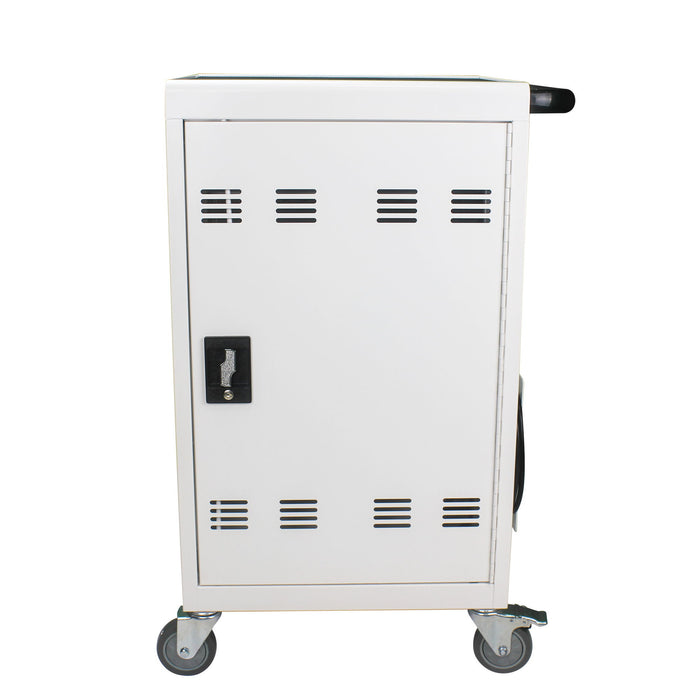 Mobile Charging Cart And Cabinet For Tablets Laptops 31+4-Device - White
