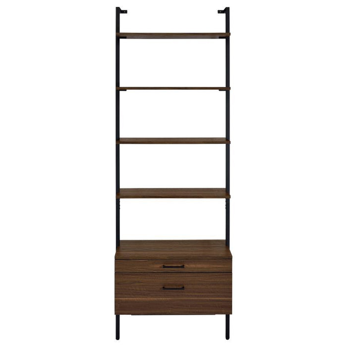 Owens - 3 Piece Wall Mounted Bookshelf Set - Walnut