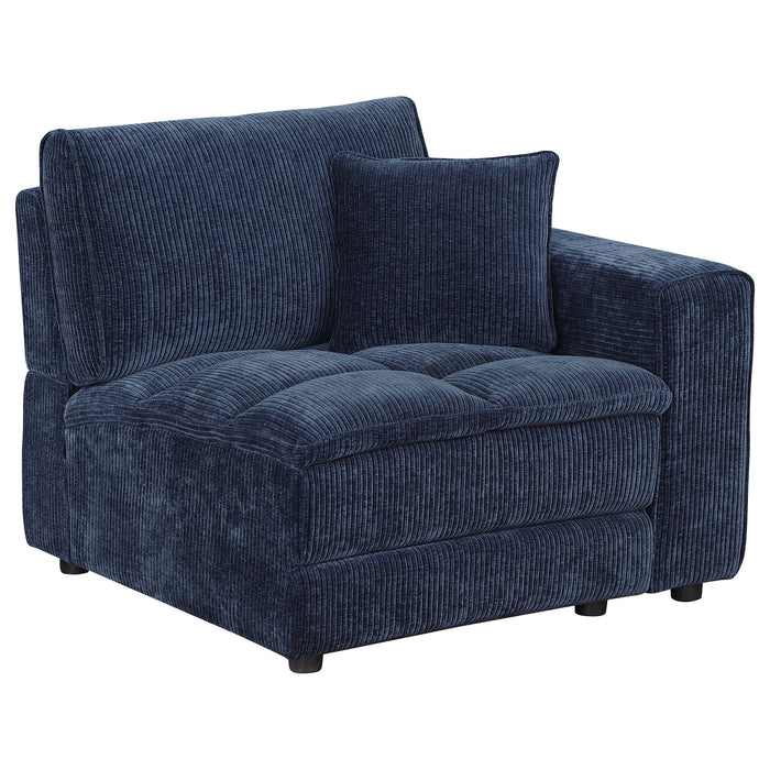 Azure - 5 Piece Upholstered Modular Sectional Sofa - Blue