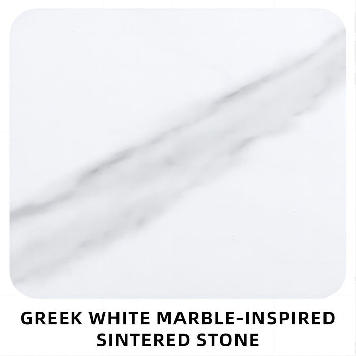 Outdoor Modern Patio Dining Table, Post Tapered Legs, Weatherproof & Rust Free