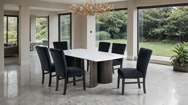 Selsey - Dining Table, White Stone Top