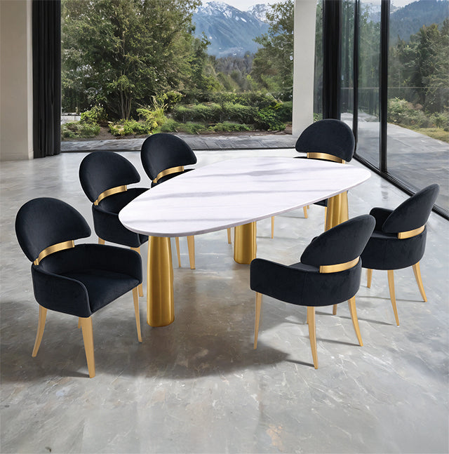Northam - 7 Pc. Dining Table Set W/ Black Chair