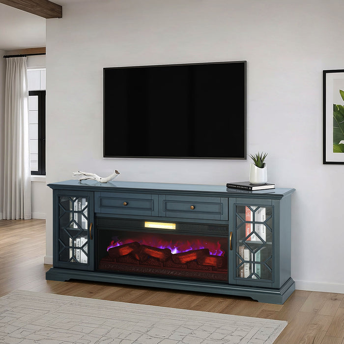 Fidel - 74'' TV Console w/ Electric Fireplace