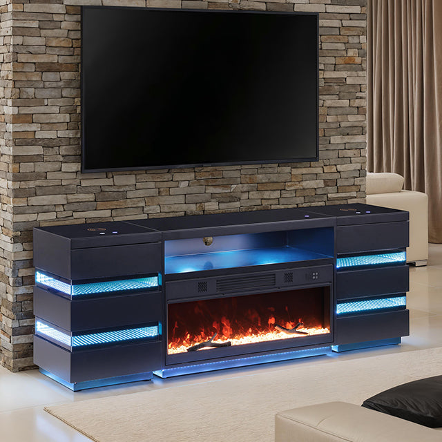 Terni - TV Stand w/ Fireplace & 2 Side Tables