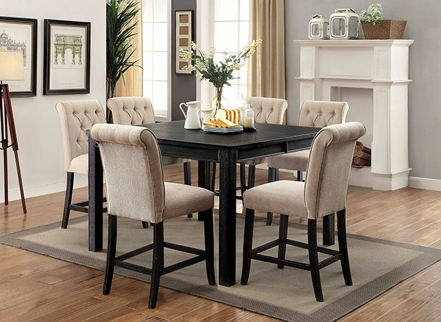 Sania - 7 Pc Counter Ht Table Set