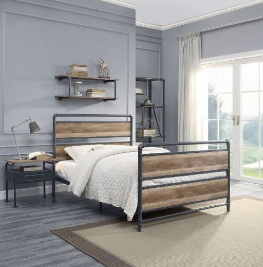 Brantley - Full Bed - Antique Oak & Sandy Gray Finish Unique Piece Furniture