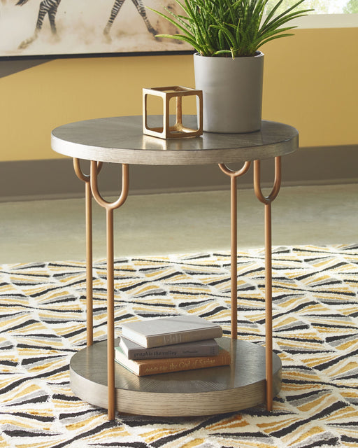 Ranoka - Platinum - Round End Table Unique Piece Furniture