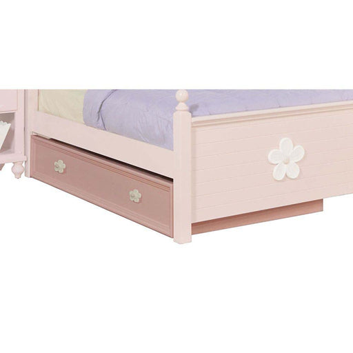 Floresville - Trundle - Pink (White Flower) Unique Piece Furniture