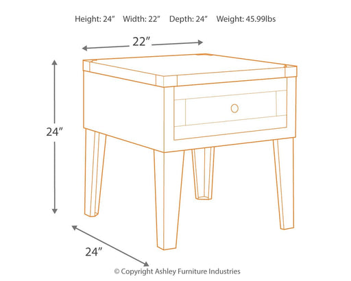 Chazney - Rustic Brown - Rectangular End Table Unique Piece Furniture