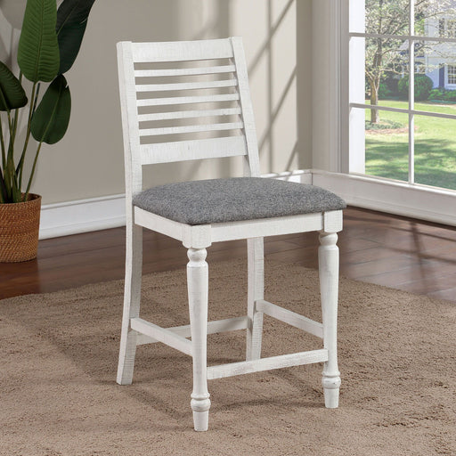 Calabria - Counter Height Chair (Set of 2) - Antique White / Gray Unique Piece Furniture