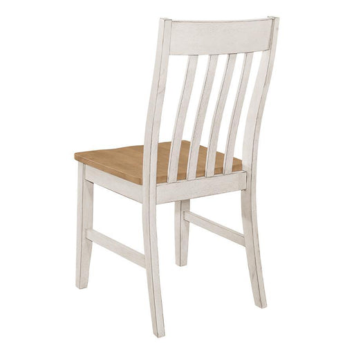 Kirby - Slat Back Side Chair (Set of 2) - Natural And Rustic Off White Unique Piece Furniture