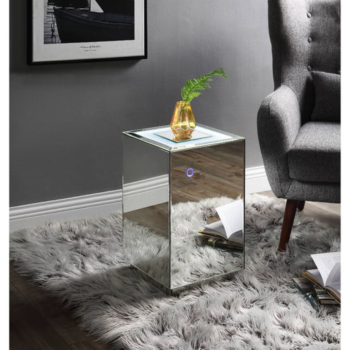Nyoka - Accent Table - Mirrored & Faux Gems Unique Piece Furniture