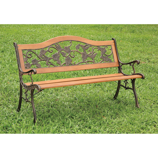 Alba - Patio Wooden Bench - Antique Oak Unique Piece Furniture