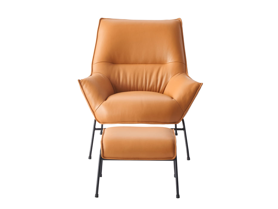 Acme Jabel Accent Chair, Sandstone Top Grain Leather