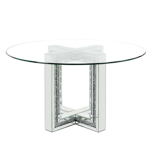 Noralie - Dining Table - Mirrored & Faux Diamonds Unique Piece Furniture