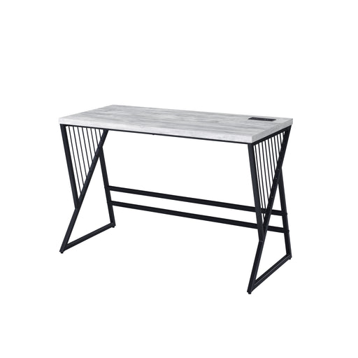 Collick - Writing Desk - Weathered Gray & Black Finish Unique Piece Furniture
