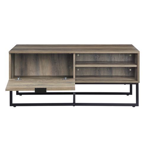 Homare - Accent Table - Rustic Oak & Black Finish Unique Piece Furniture