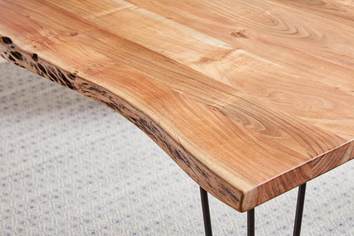 Sherman - Rectangular Dining Table - Natural Acacia And Matte Black Unique Piece Furniture