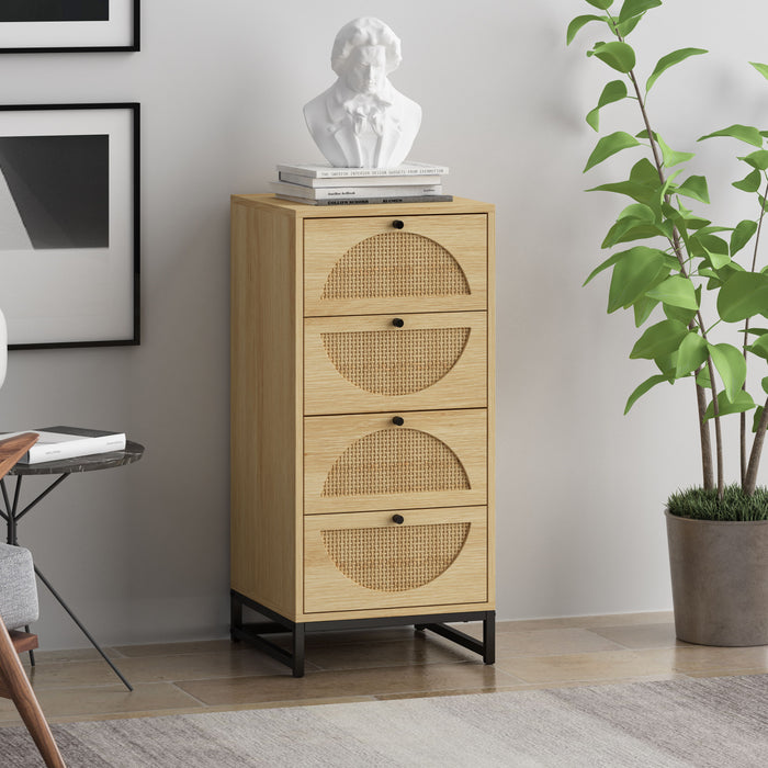 Cabinet With 4 Drawers - Natural